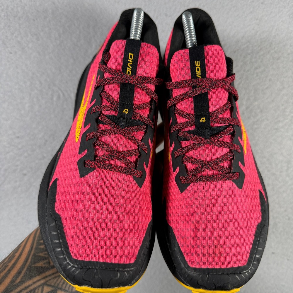Brooks Divide 4 Trail Running Shoes Pink Yellow Black 1203941B609 Womens 9 - Picture 2 of 10